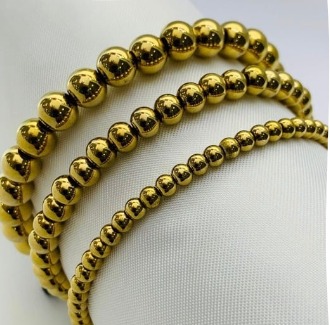 Pulsera Tejida Dorada Mediana Acero